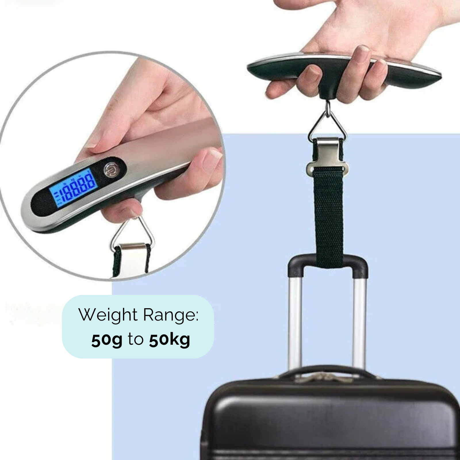 Valu RVS Digitale Handbagageweegschaal