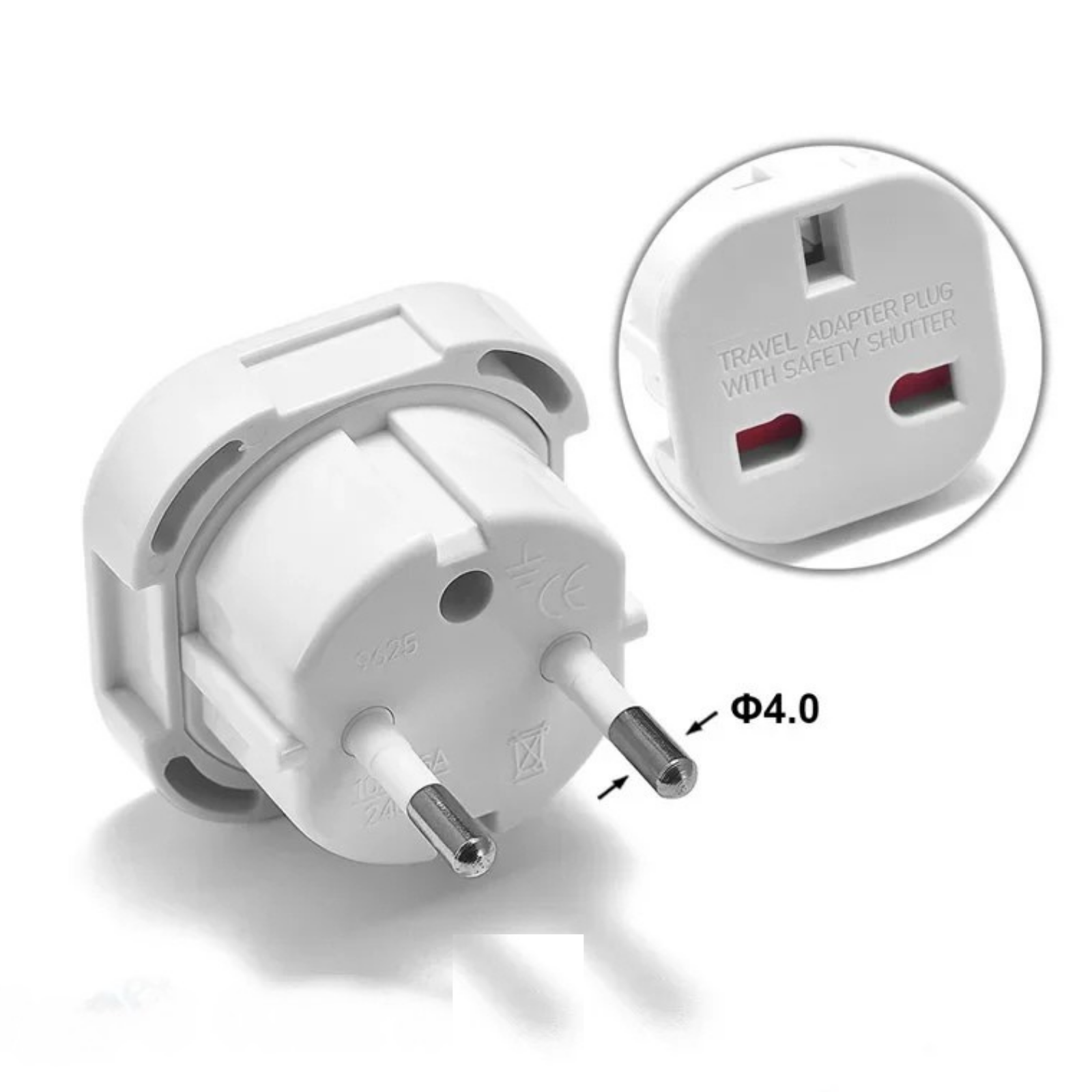 Valu UK to EU Wall Socket Adapter 