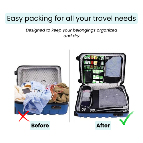 Valu 5-Piece Travel Set - Clothing Compression Cubes 