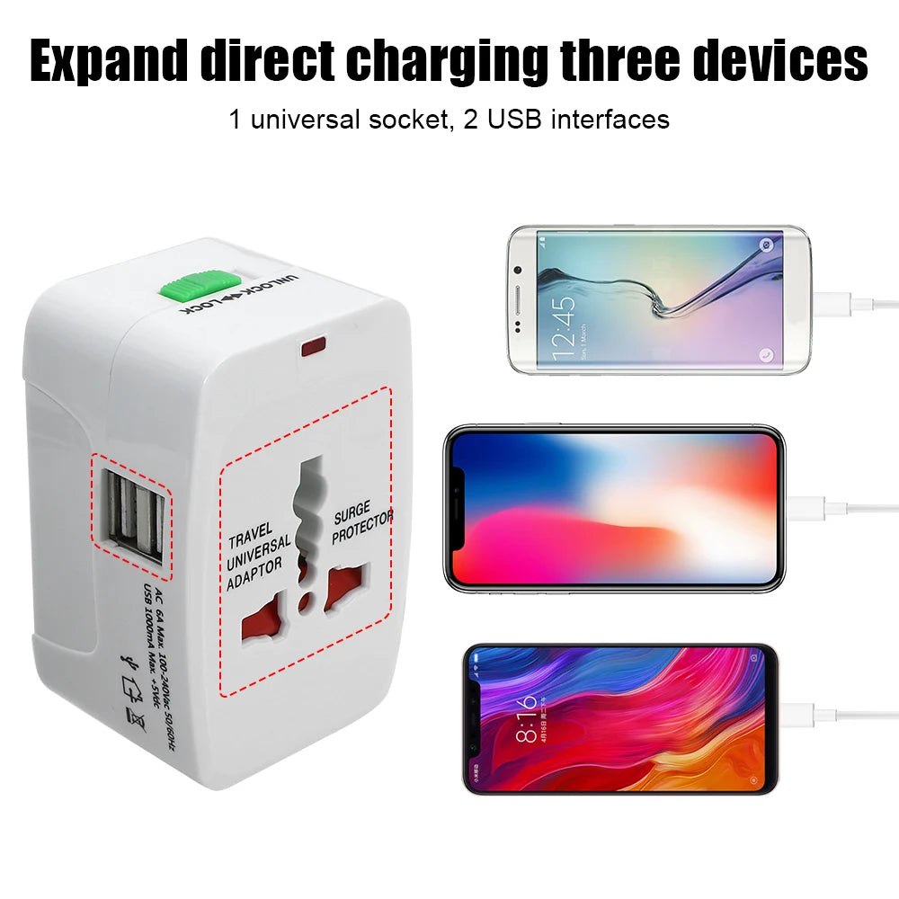 Valu Universal Travel Adapter: Multifunctional Plug with USB Port