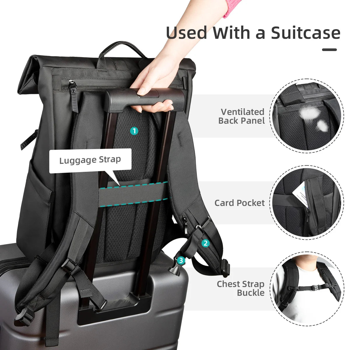 Valu Multifunctionele Roll-Top Reistas