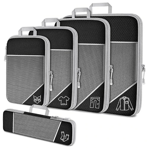 Valu 5-Piece Travel Set - Clothing Compression Cubes 