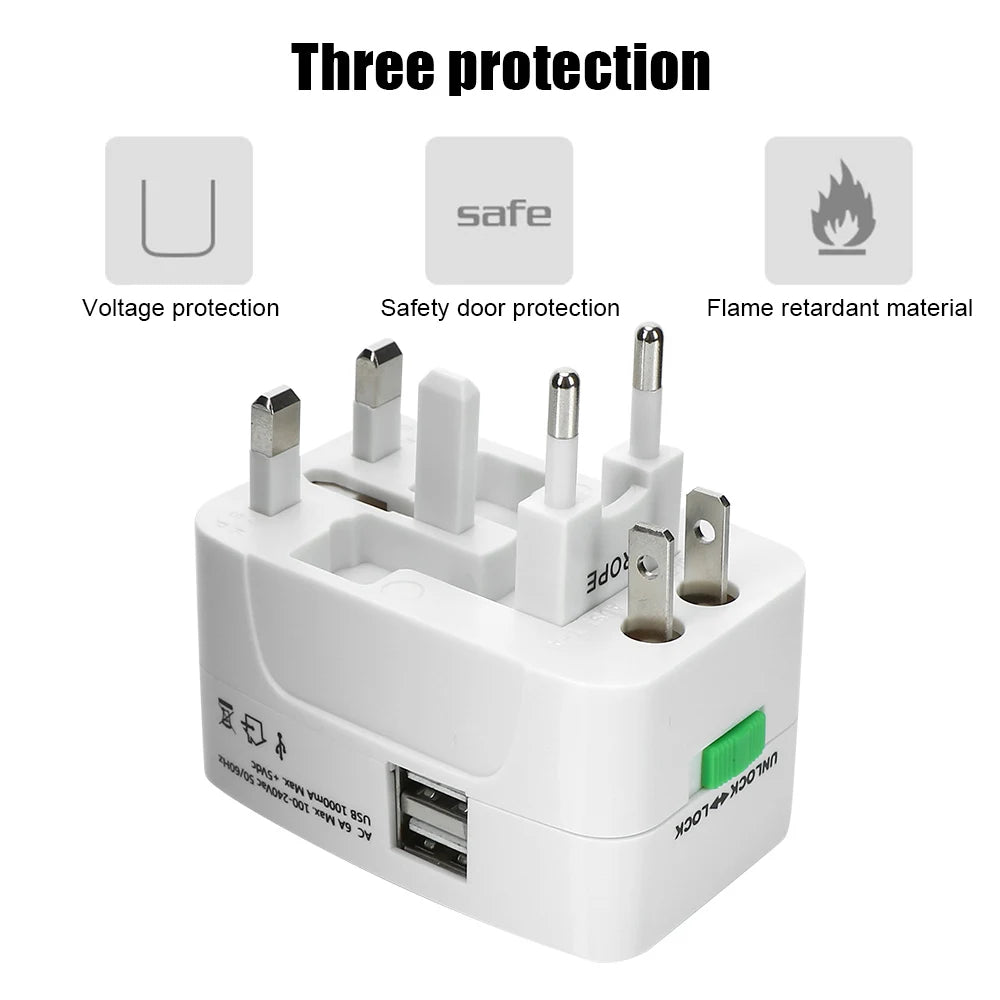 Valu Universal Travel Adapter: Multifunctional Plug with USB Port