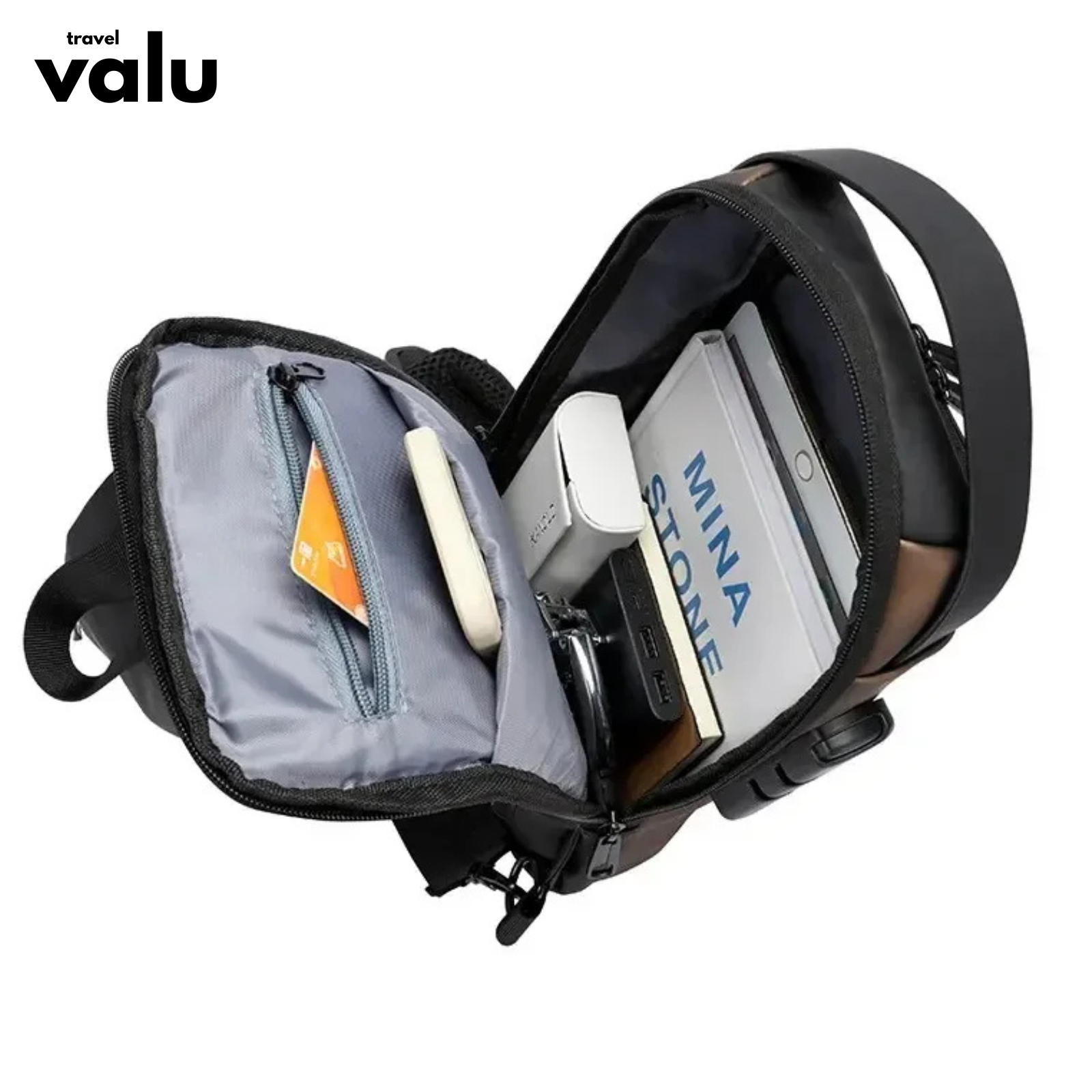 Valu Multifunctionele Anti-Diefstal USB Schoudertas